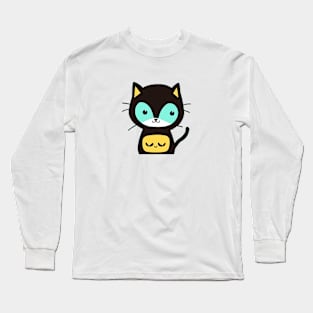 Cute kitten illustration Long Sleeve T-Shirt